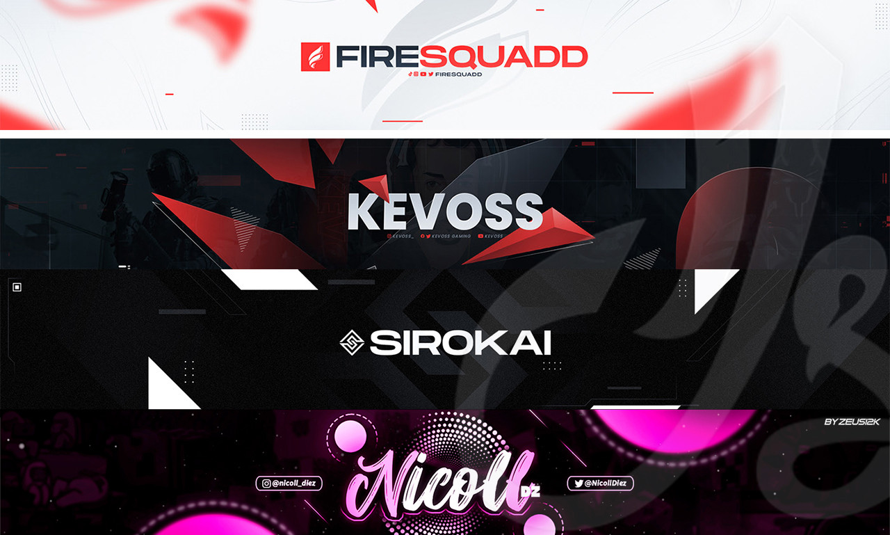 سأقوم بتصميم غلاف لقناتك على اليوتوب | BANNER YOUTUBE