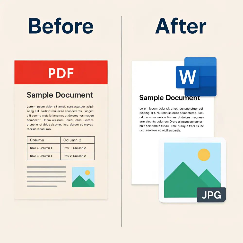 تحويل ملفات pdf إلى ملف word قابل للتعديل