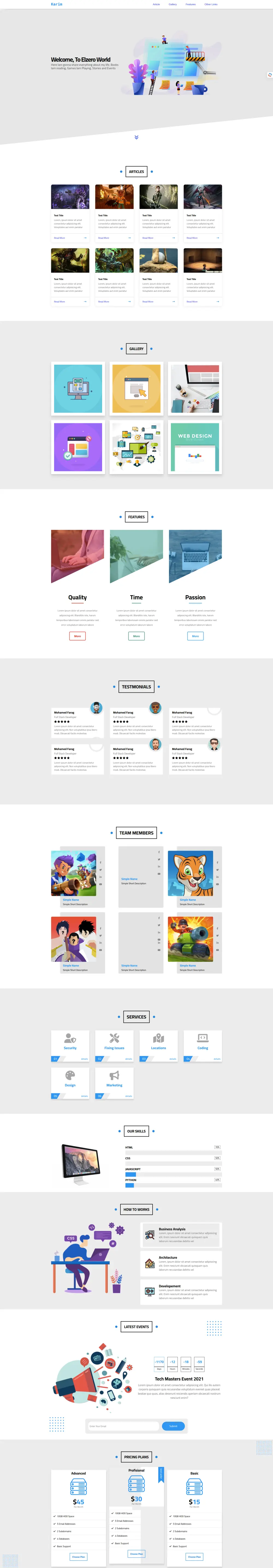 تصميم وتطوير واجهات ويب احترافية بتقنيات HTML, CSS, JS