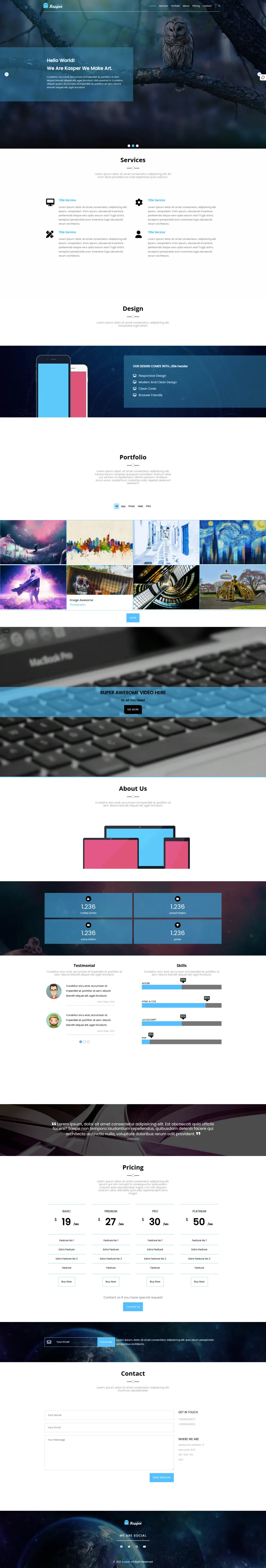 تصميم وتطوير واجهات ويب احترافية بتقنيات HTML, CSS, JS