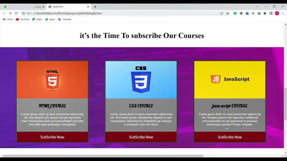 صفحة هبوط احترافية (Landing Page) لبيع المنتجات والكورسات بـ HTML/CSS/JS