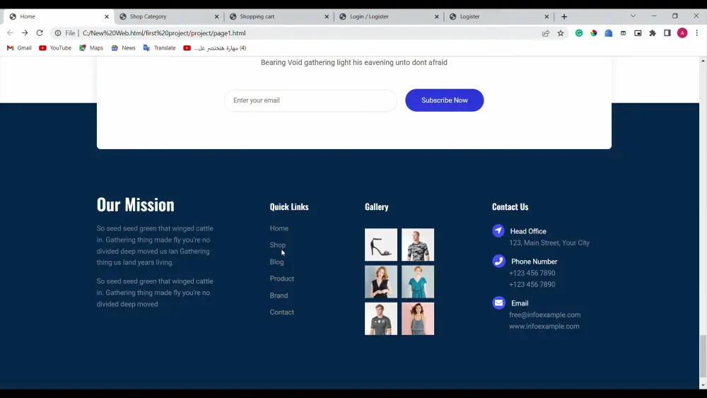 تطوير واجهة متجر إلكتروني احترافي ومتجاوب (E-commerce Frontend)