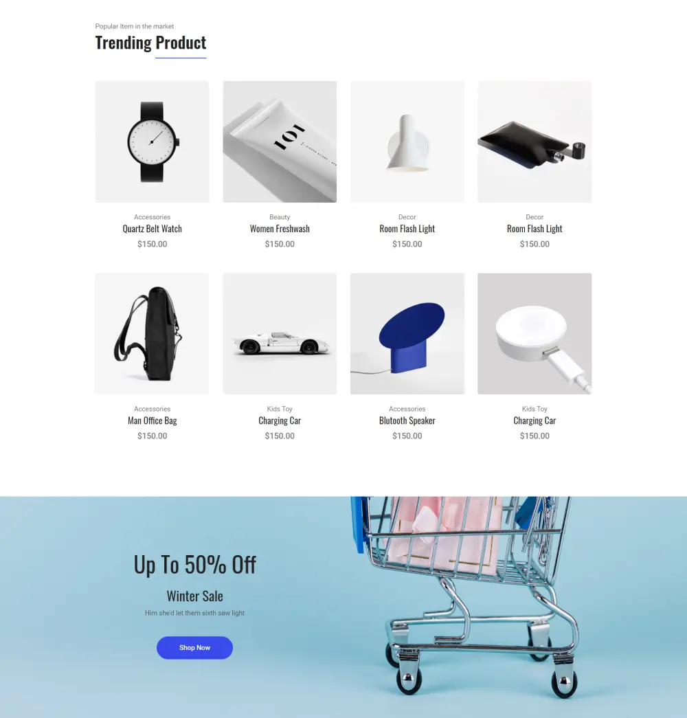 تطوير واجهة متجر إلكتروني احترافي ومتجاوب (E-commerce Frontend)