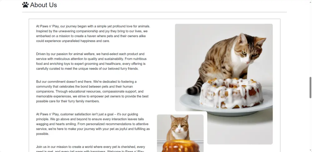 صفحة هبوط احترافية (Landing Page) لمتجر خدمات حيوانات أليفة بـ HTML/CSS/Bootstrap/JS