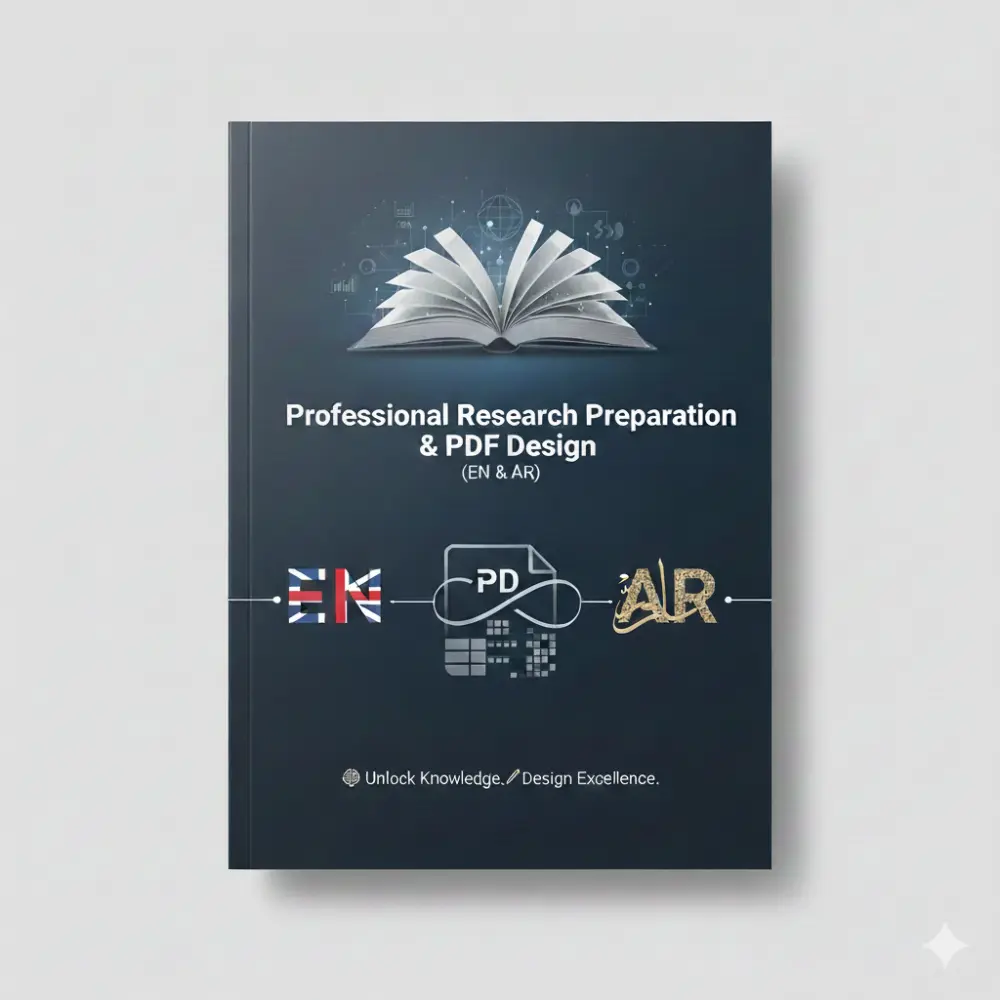 Professional Research Preparation & PDF Design (EN & AR)