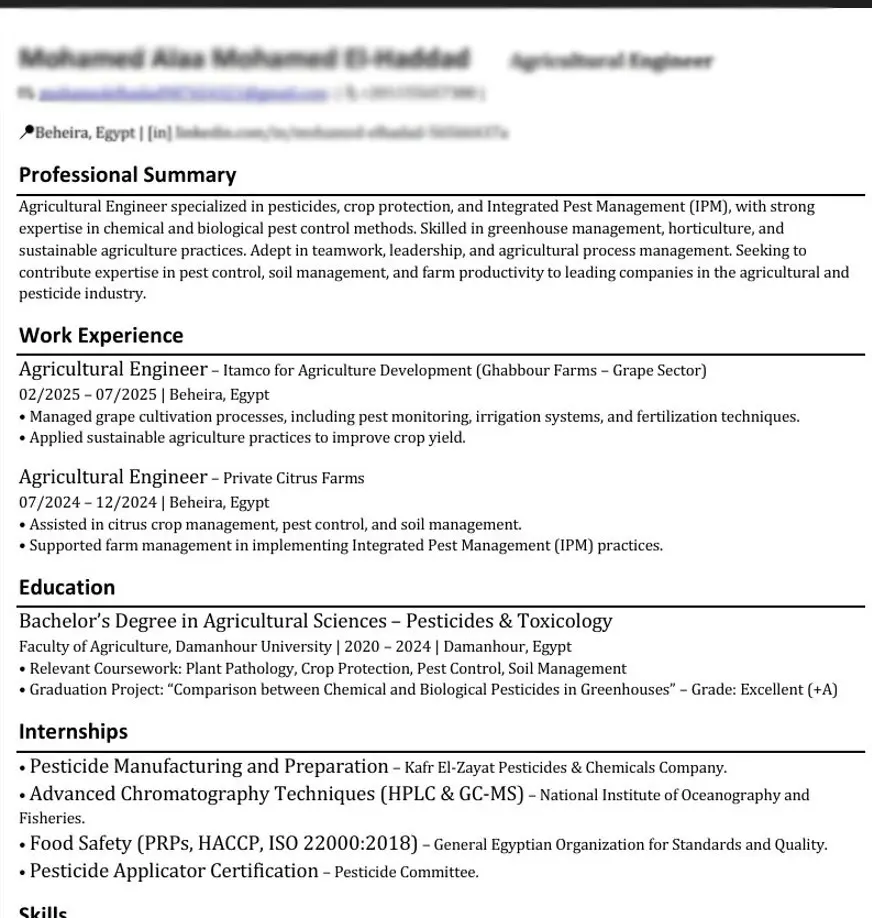 كتابة سيرة ذاتية احترافية ومتوافقة مع نظام ATS