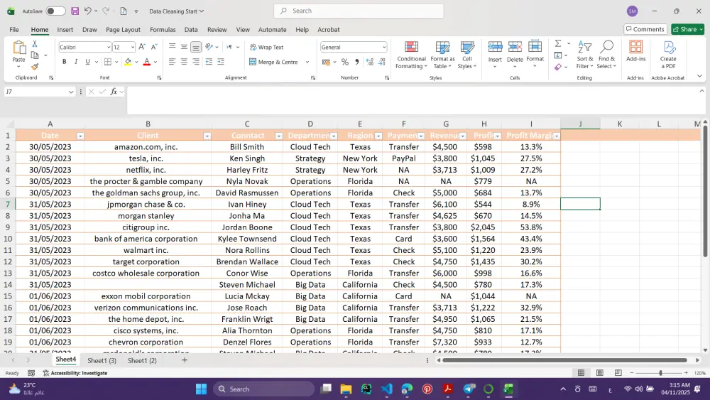 تنظيف وتحضير البيانات Data Cleaning بطريقة احترافية للتحليل