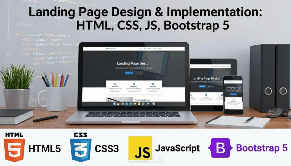 تصميم صفحة هبوط (Landing Page) باستخدام Bootstrap5