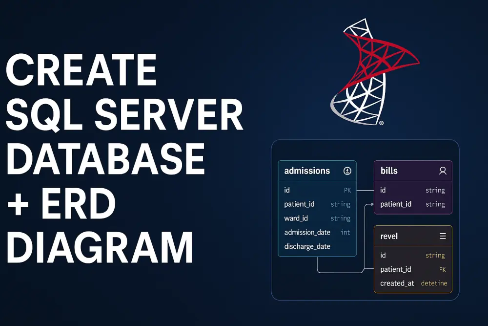 إنشاء قاعدة بيانات SQL Server احترافية + تصميم مخطط ERD