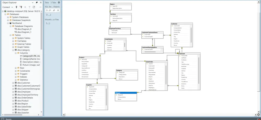 تصميم قاعدة بيانات SQL Server