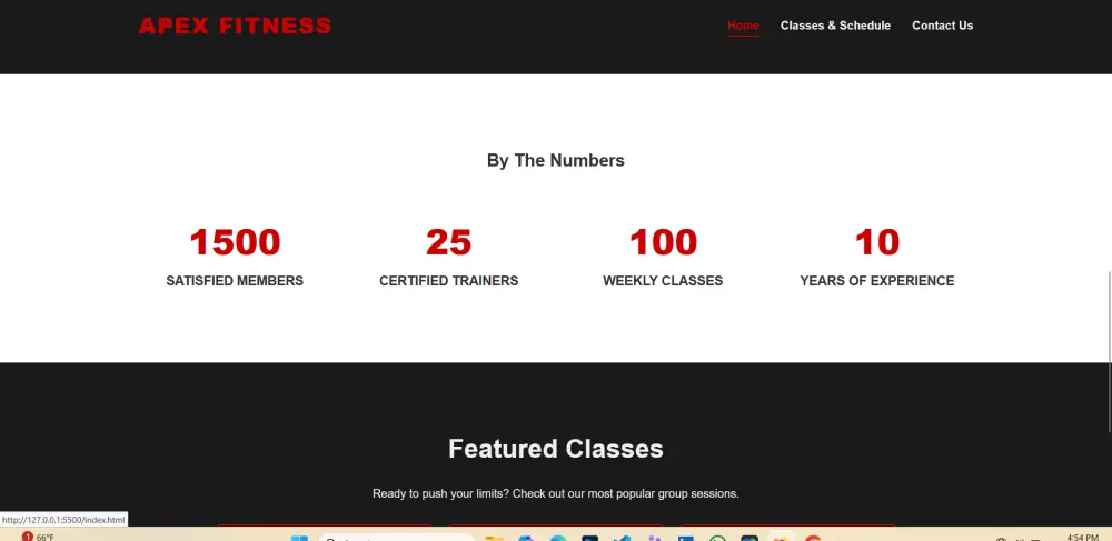 تصميم موقع رياضي متكامل وجذاب لمركز لياقة بدنية/جيم (3 صفحات تفاعلية HTML/CSS/JS)