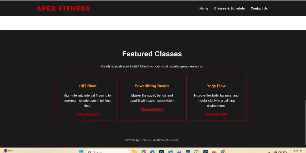 تصميم موقع رياضي متكامل وجذاب لمركز لياقة بدنية/جيم (3 صفحات تفاعلية HTML/CSS/JS)
