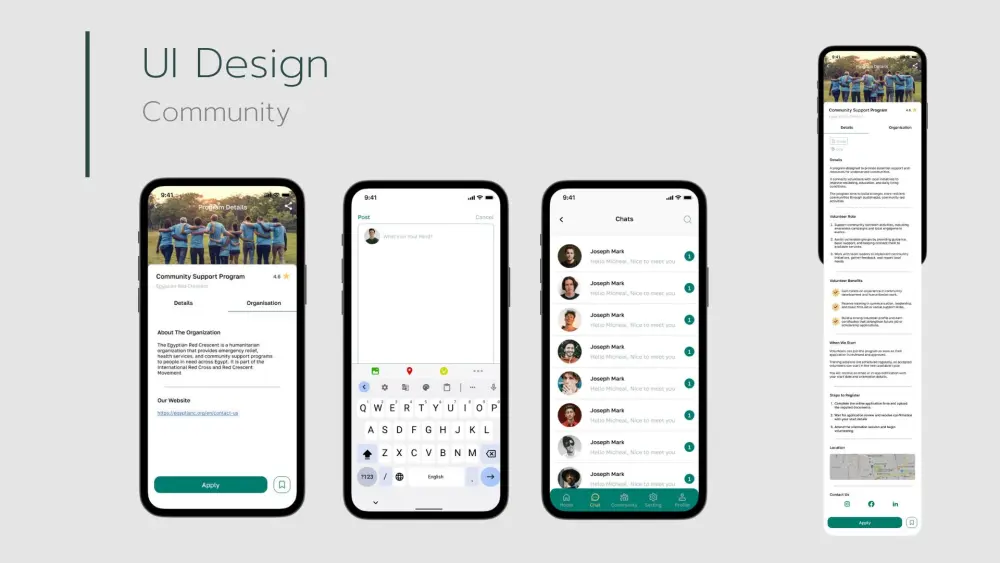 تصميم واجهة تطبيق موبايل احترافي مكونة من 2 شاشة رئيسية