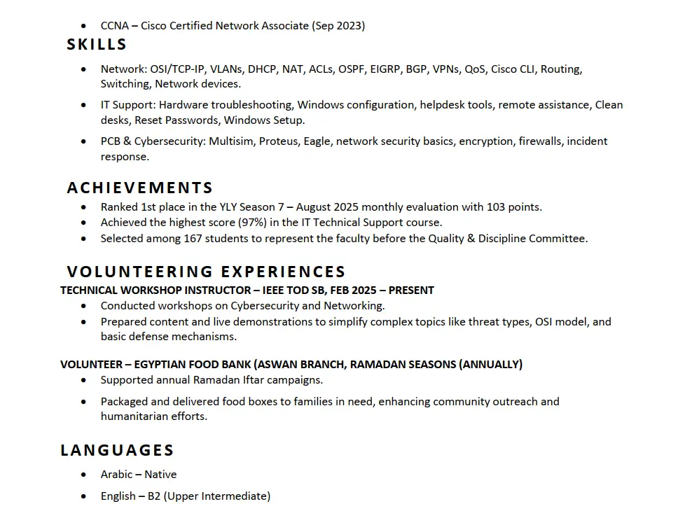 كتابة وتحسين ومراجعة سيرة ذاتية مميزة تجذب الانتباه