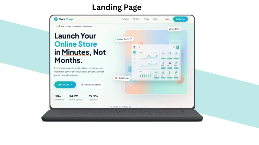 تصميم وبرمجة صفحة هبوط (Landing Page) عصرية وجذابة لمتجرك الإلكتروني