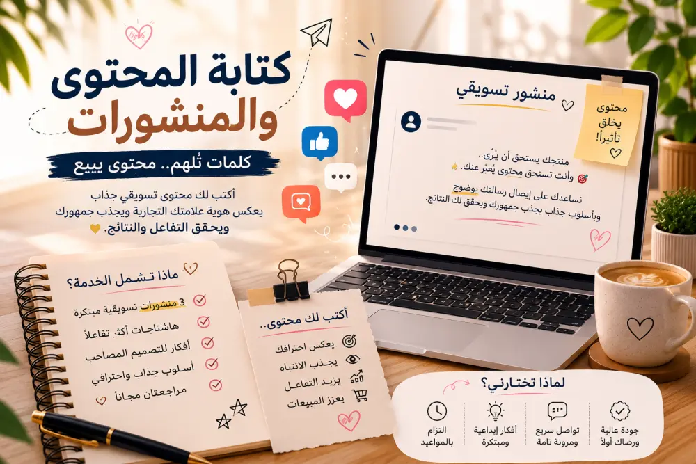كتابة المحتوى والمنشورات (Post Writing)