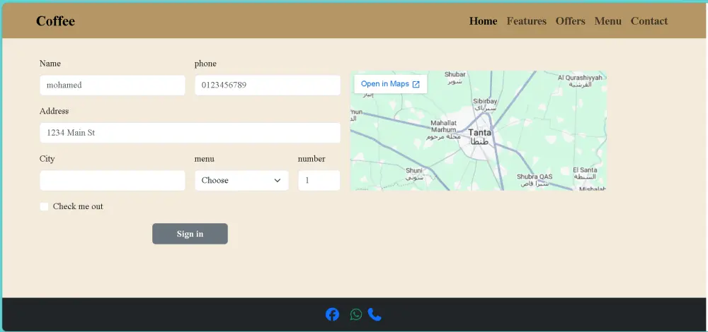 تصميم صفحة واحده Landing Page لأي نشاط (مطعم - كافيه - شركة)