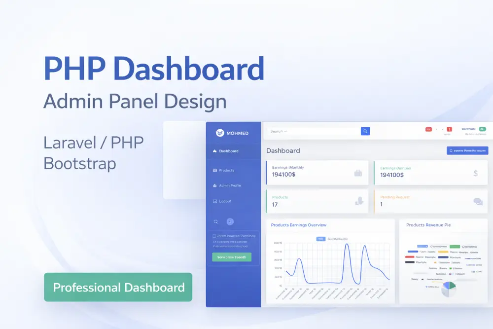 إنشاء لوحة تحكم Dashboard باستخدام PHP و MySQL