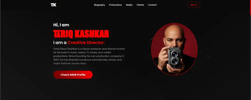 تصميم موقع شخصي كامل portfolio احترافي 3D لعرض معرض أعمالك