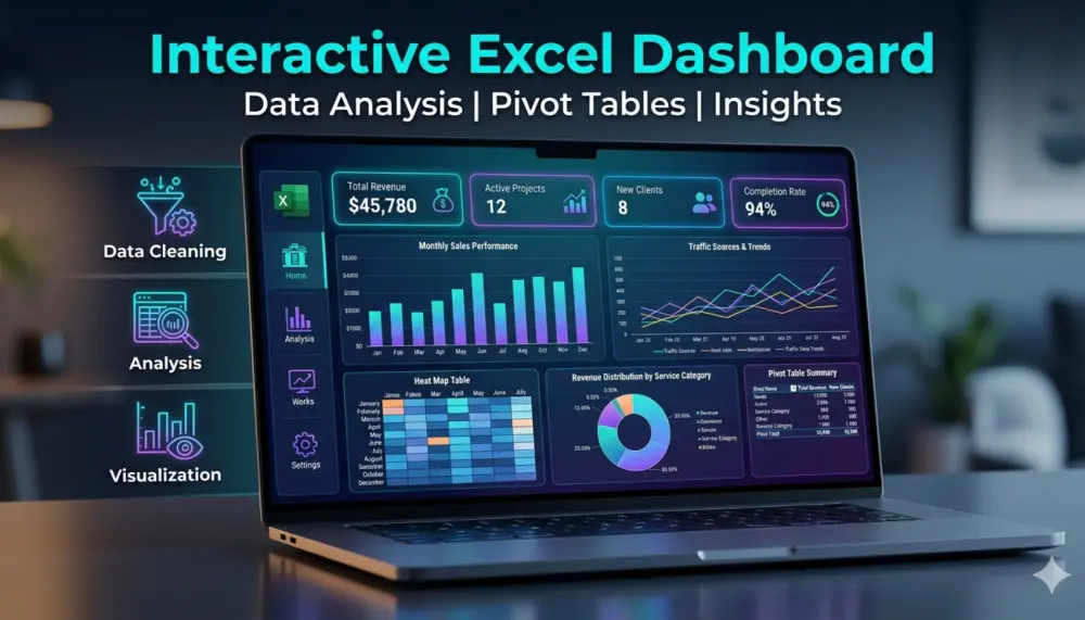 تصميم لوحات تفاعلية احترافية لتحليل بياناتك باستخدام Excel
