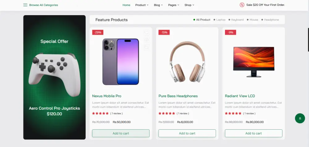 تصميم وتطوير واجهات مواقع احترافية Front-End