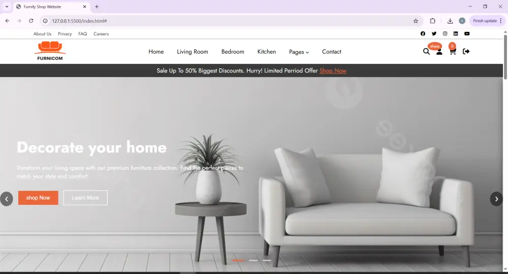 تصميم وتطوير واجهات Frontend لمواقع الويب بشكل احترافي