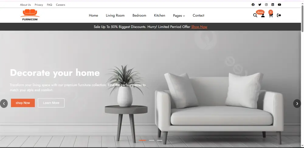 تصميم وتطوير واجهات Frontend لمواقع الويب بشكل احترافي