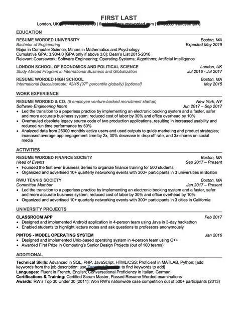 تصميم سيره ذاتيه CV احترافيه بنظام ATS