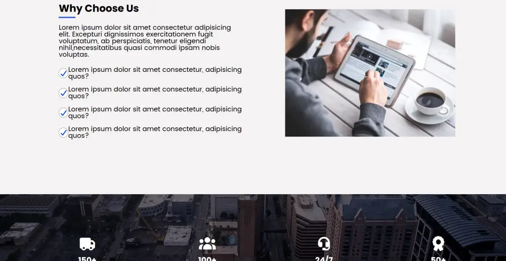 صفحة هبوط احترافية متجاوبة بتأثيرات حركة سلسة