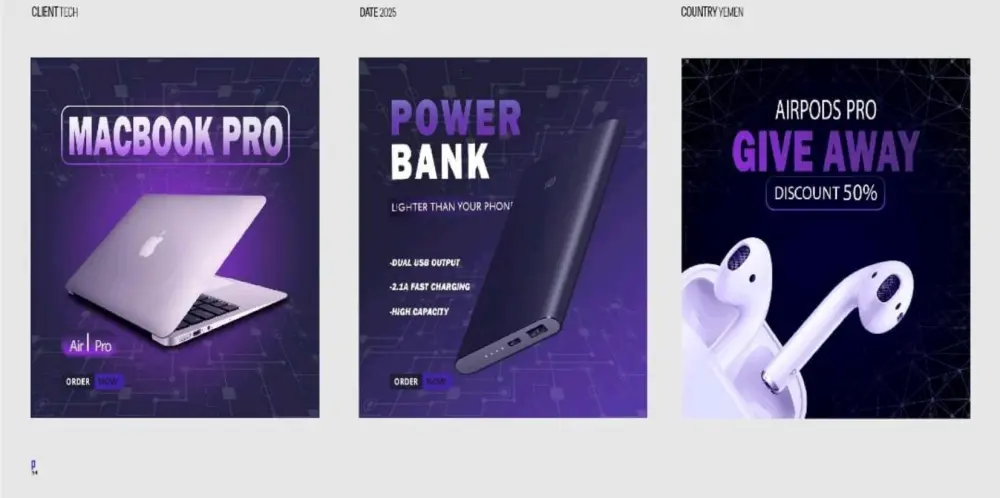 تصميم منشورات سوشيال ميديا احترافية