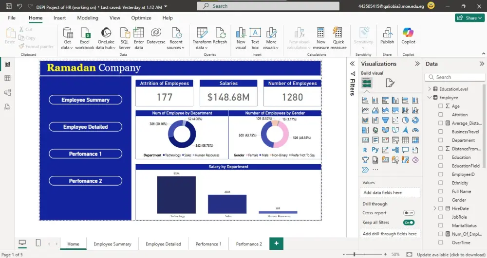 محلل بيانات باستخدام Power BI