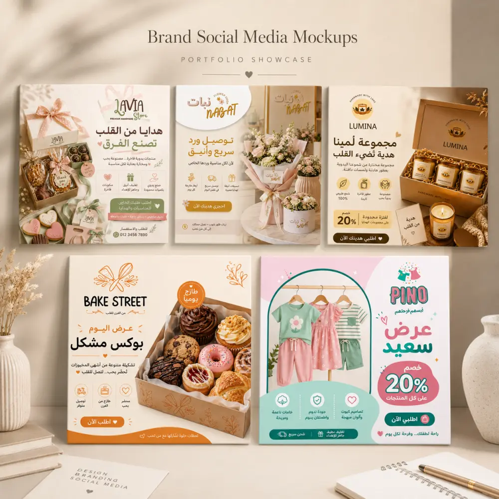 تصميمات سوشيال ميديا احترافية تجذب العملاء وتبرز هوية مشروعك