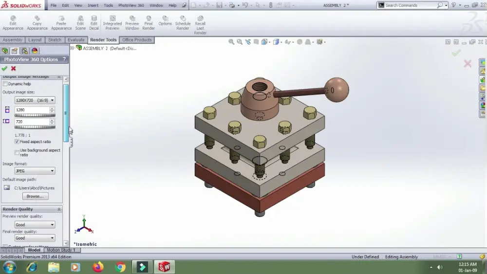 تصميم ثلاثي الأبعاد لمنتج ميكانيكي قابل للتصنيع (CAD)