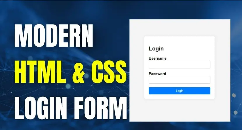 تصميم صفحة تسجيل دخول ب HTML و CSS