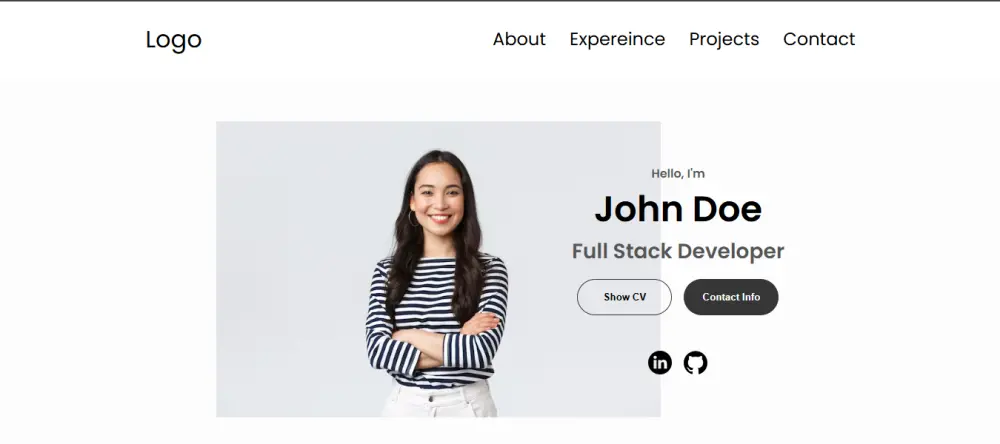 تصميم بورتيفوليو شخصي احترافي باستخدام HTML و CSS و JavaScript