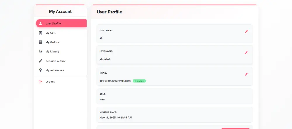 متجر إلكتروني مبرمج خصيصا لك برمجة خاصة بدون منصات جاهزة
