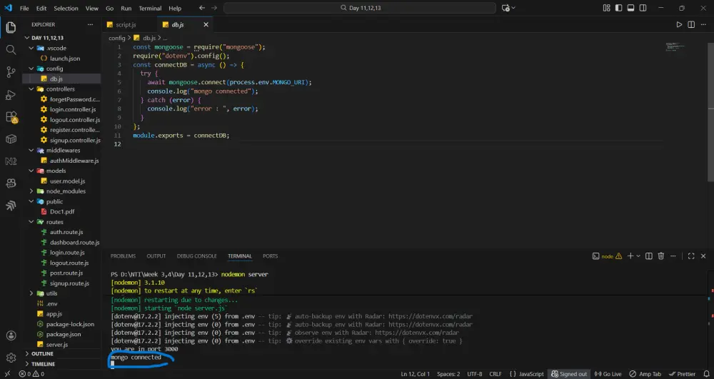 ربط موقعك بـ MongoDB لتخزين البيانات وإدارتها بكفاءة