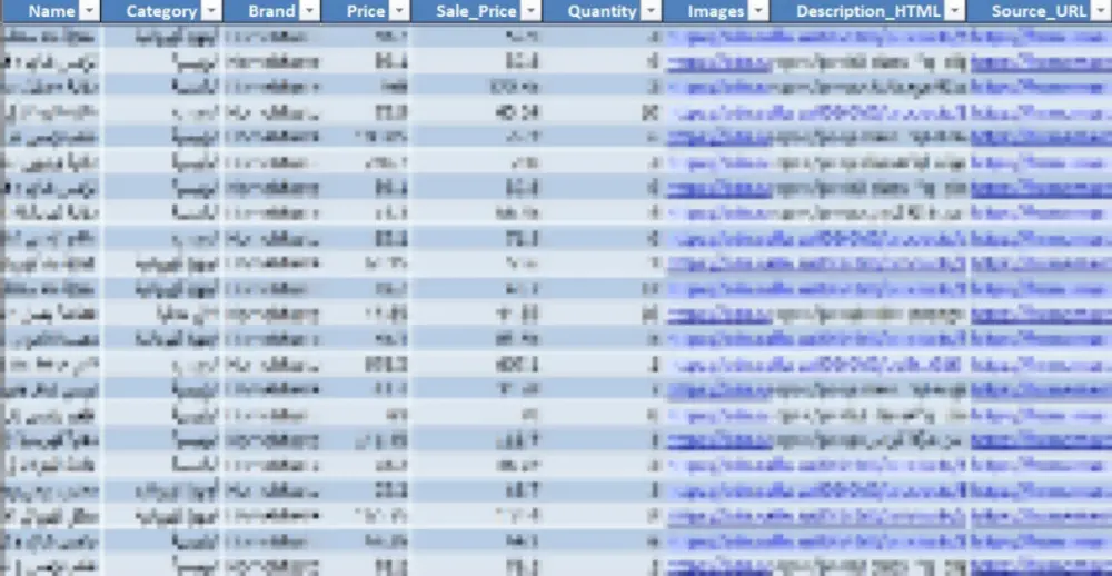 سحب واستخراج البيانات من المواقع لملف إكسيل بدقة عالية