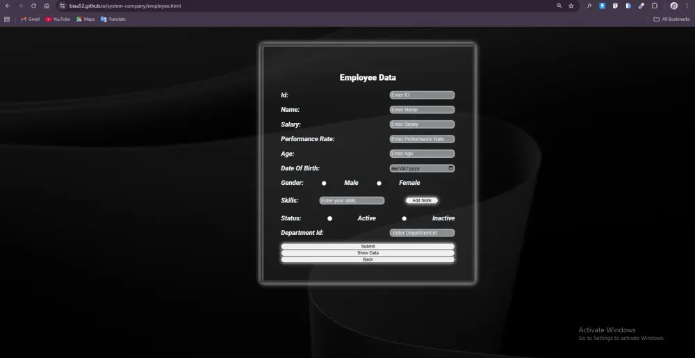 تصميم وتطوير نظام ويب لإدارة الموظفين والأقسام مع عمليات CRUD وبحث وعرض في جداول (حتى 15 صفحة)