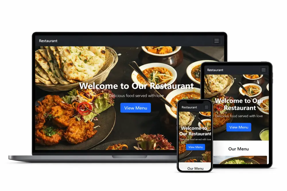 صفحة هبوط متجاوبة مع جميع الشاشات