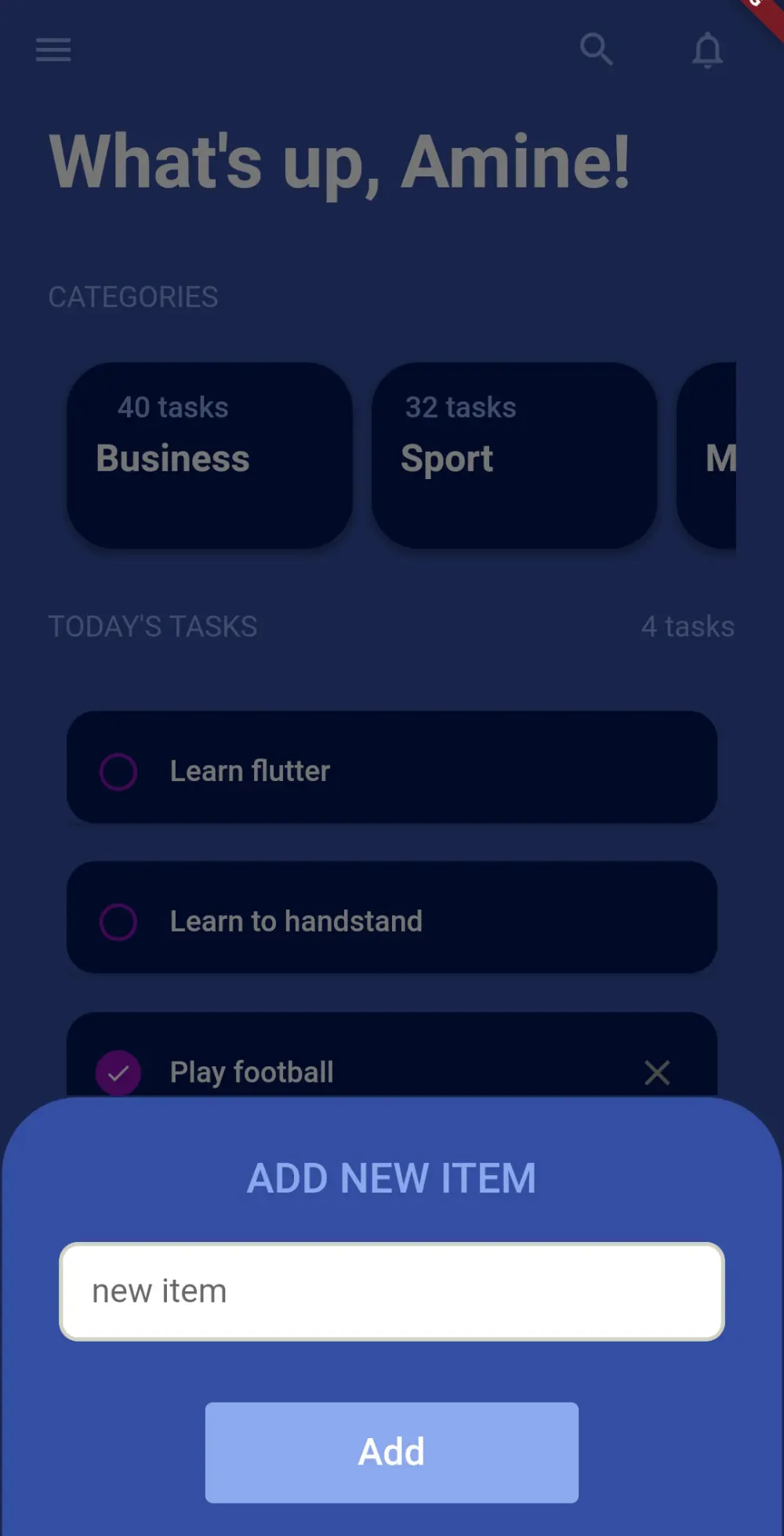 I will create a simple To-Do List app using Flutter