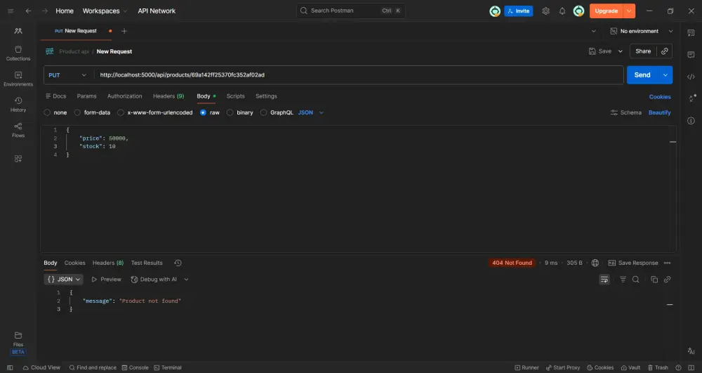 سأقوم بإنشاء نظام CRUD كامل لإدارة المنتجات باستخدام Node.js وMongoDB