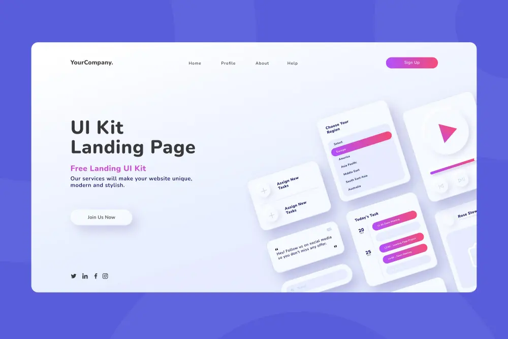 تصميم صفحة Frontend بسيطة