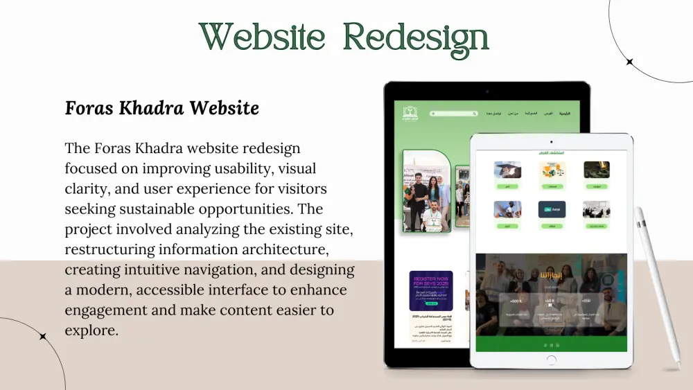 تصميم واجهة مستخدم لشاشتين لتطبيق أو موقع إلكتروني