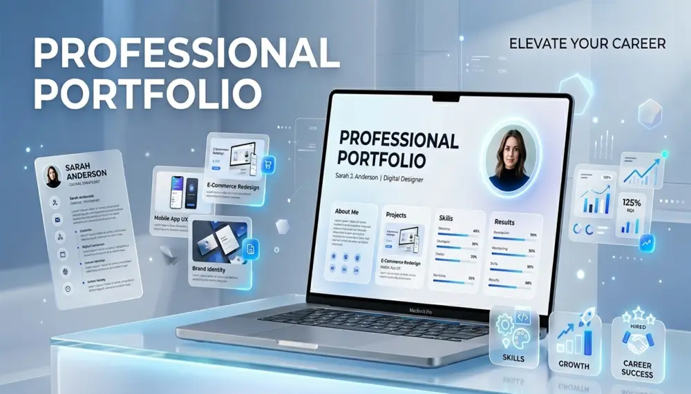 تصميم Portfolio احترافي يعرض مهاراتك ويجذب فرص العمل
