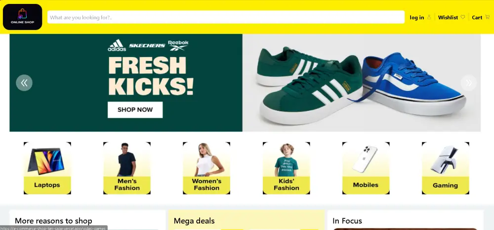 سوف أقوم بتطوير متجر إلكتروني متكامل يساعدك على عرض منتجاتك وبيعها بسهولة عبر الإنترنت، مع تجربة استخدام بسيطة وسلسة للعميل من تصفح المنتجات وحتى إتمام عملية الشراء