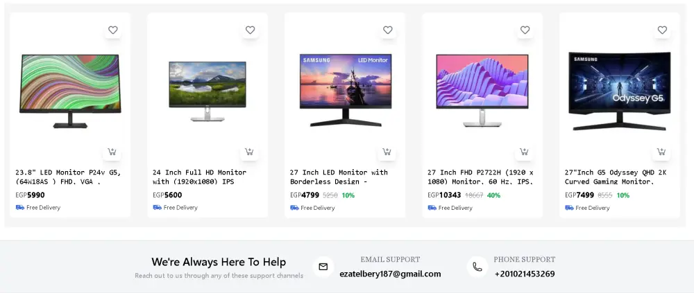 سوف أقوم بتطوير متجر إلكتروني متكامل يساعدك على عرض منتجاتك وبيعها بسهولة عبر الإنترنت، مع تجربة استخدام بسيطة وسلسة للعميل من تصفح المنتجات وحتى إتمام عملية الشراء