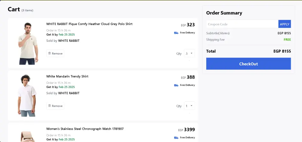 سوف أقوم بتطوير متجر إلكتروني متكامل يساعدك على عرض منتجاتك وبيعها بسهولة عبر الإنترنت، مع تجربة استخدام بسيطة وسلسة للعميل من تصفح المنتجات وحتى إتمام عملية الشراء