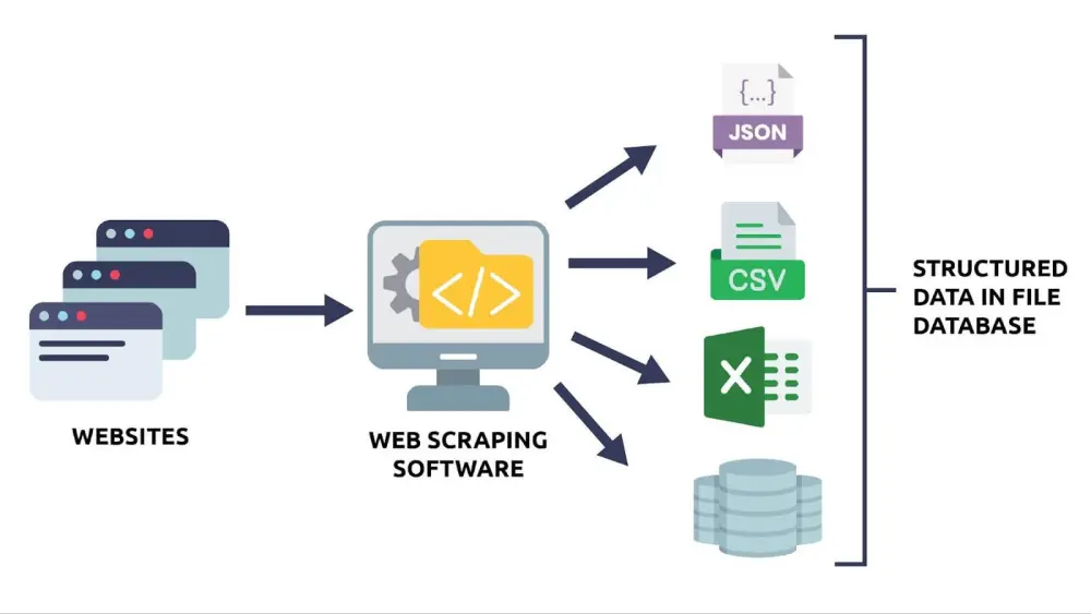 جمع وكشط البيانات من المواقع (Web Scraping) وتحويلها لملفات منظمة Excel/CSV