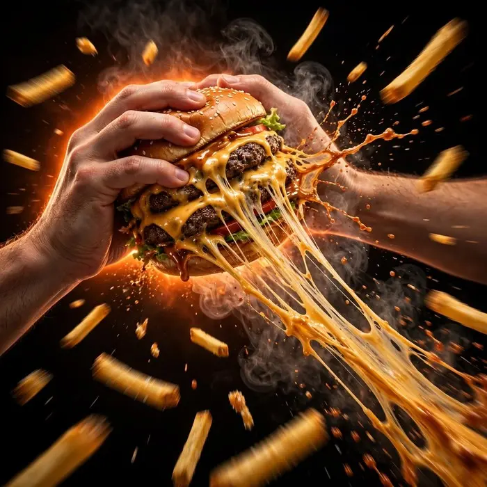 تصميم منشور سوشيال ميديا لبرجر